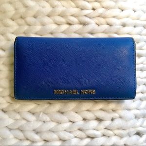 Michael Kors Jet Set LG Slim Wallet - Cobalt Blue